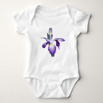 Iris Flower Baby Bodysuit by Lidusik at Zazzle