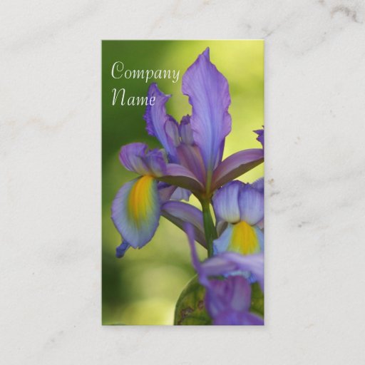 Customizable Iris Flower Business Cards
