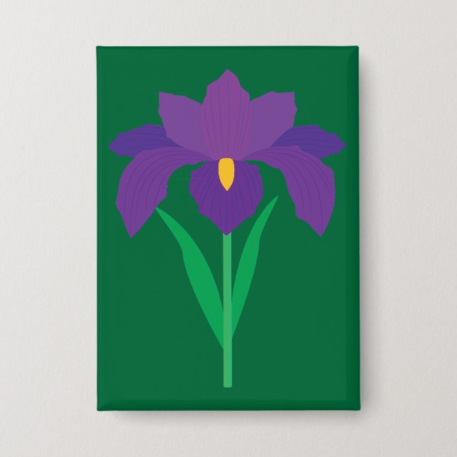 Iris Flower Button (Front)