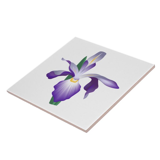 Iris Flower Ceramic Tile (Side)