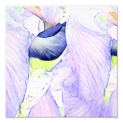 Iris Flower Closeup Detail Art Photo Print