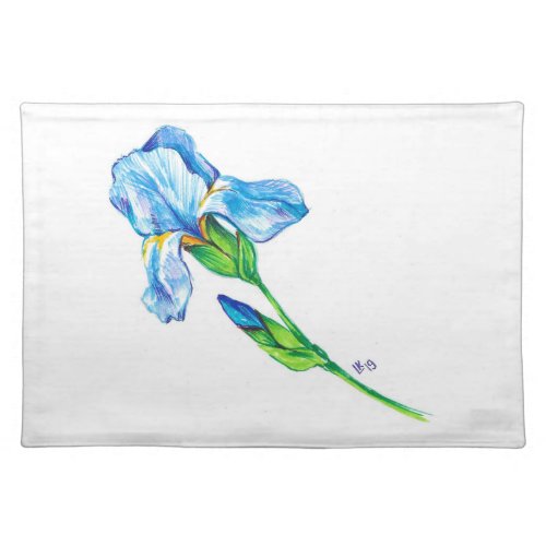 Iris flower cloth placemat