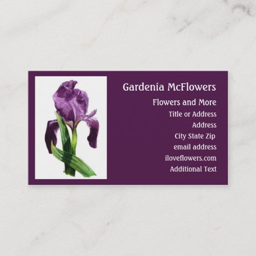 Iris Flower _ Floral Business Card