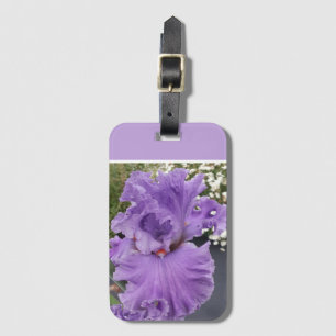 Iris Flower Flowers Purple Lavender Lilac Apron Luggage Tag