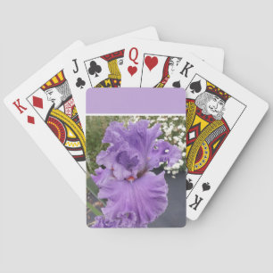 Iris Flower Flowers Purple Lavender Lilac Apron Poker Cards
