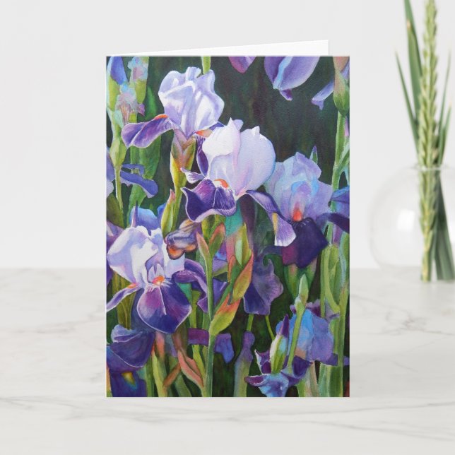 Iris Flower Garden Card (Front)