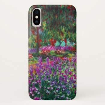 Iris Flower Garden Claude Monet Fine Art Iphone X Case by monetart at Zazzle