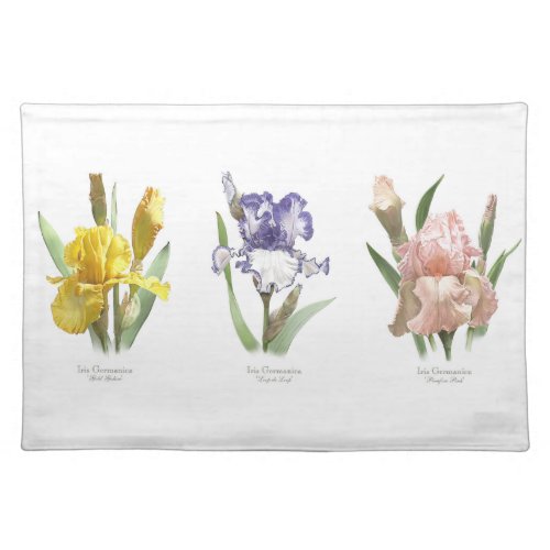 Iris Flower Garden Cloth Placemat