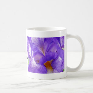 Iris Flower Garden Coffee Cup Mug gifts Purple