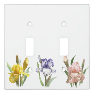 Iris Flower Garden Light Switch Cover