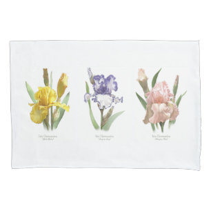 Iris Flower Garden Pillow Case