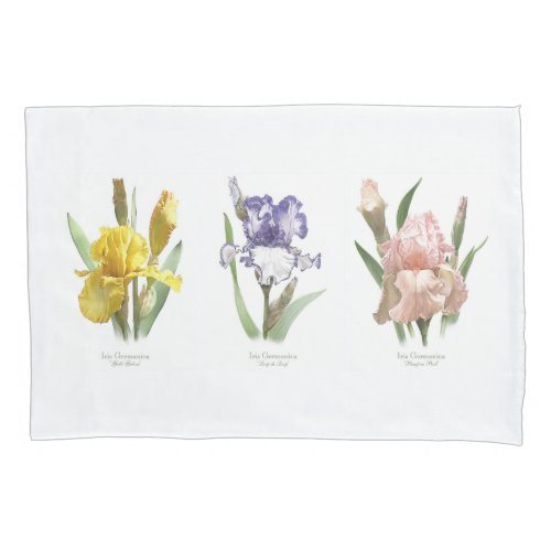 Iris Flower Garden Pillow Case