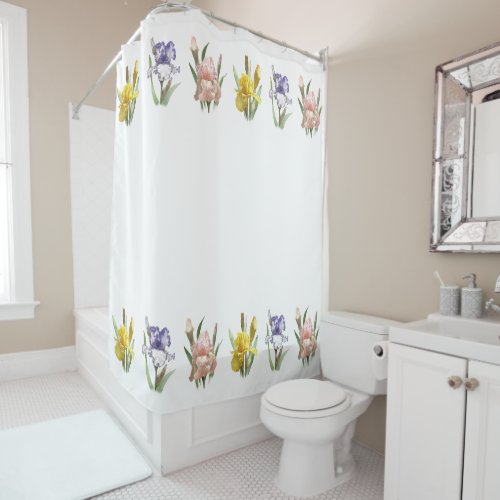 Iris Flower Garden Shower Curtain