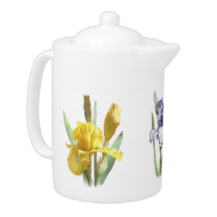 Iris Flower Garden Teapot