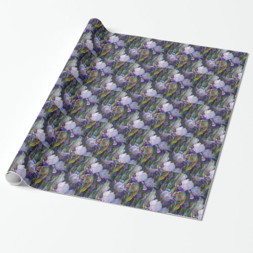 Iris Flower Garden Wrapping Paper