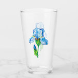 Iris Flower Glass at Zazzle