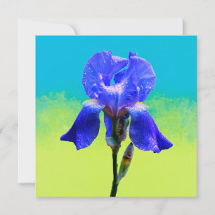 Iris flower invitation