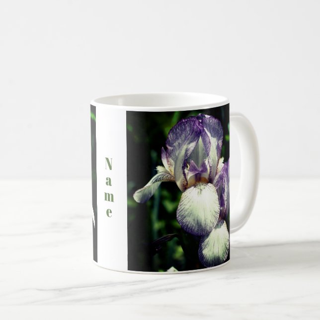 Iris Flower Pair Personalized Coffee Mug (Front Right)