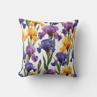 Iris Flower Pillow Cushion