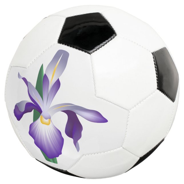 Iris Flower Soccer Ball (Three Quarter)