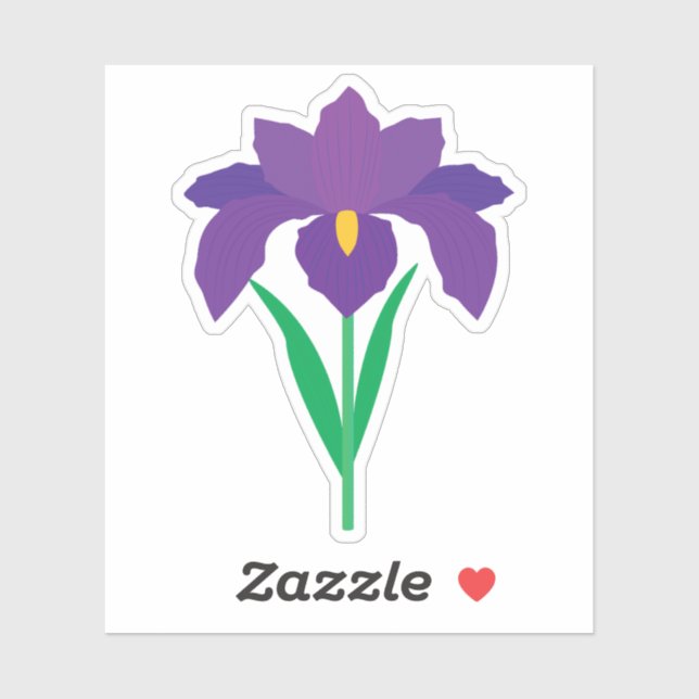 Iris Flower Sticker (Sheet)