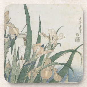 Iris Flowers and Grasshopper, c.1830-31 Beverage Coaster