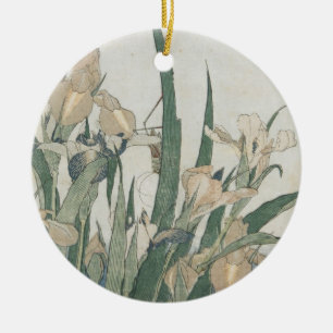 Iris Flowers and Grasshopper, c.1830-31 Ceramic Ornament