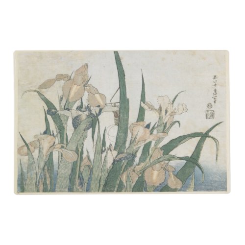 Iris Flowers and Grasshopper c1830_31 Placemat