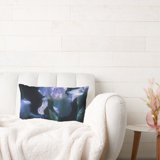 Iris Flowers at Twilight Lumbar Pillow (Couch)