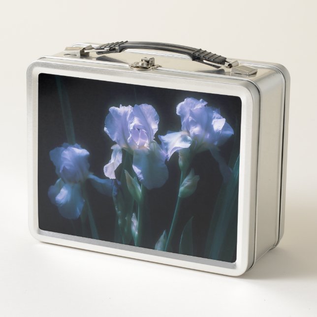 Iris Flowers at Twilight Metal Lunch Box (Front)