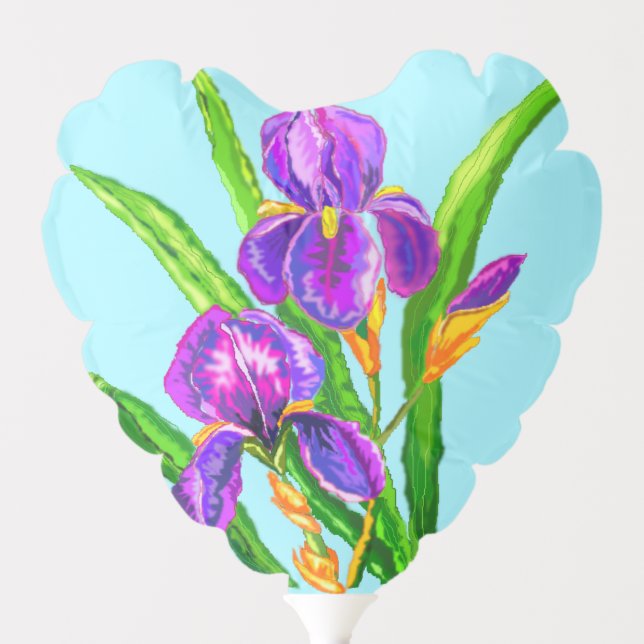 Iris Flowers Balloon Beautiful (Front)