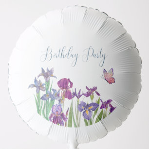 Iris flowers Birthday Party Balloon