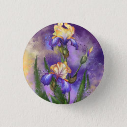 Iris Flowers Button Beautiful Irises