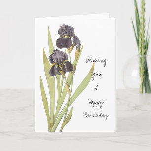Iris Flowers Card