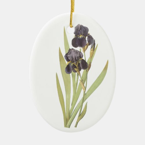 Iris Flowers Ceramic Ornament