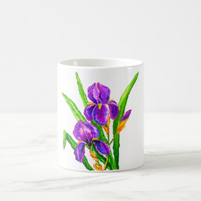 Iris Flowers Coffee Mug Irises (Center)