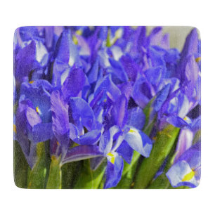 Iris flowers cutting board