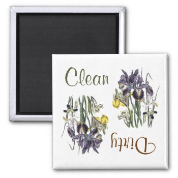 Iris Flowers Dishwasher Magnet by themollywogpost at Zazzle