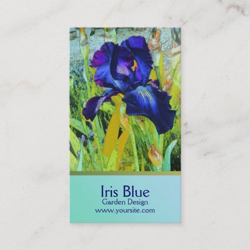 irisflowersfloralgiftsirisespetalsbluebeaut business card