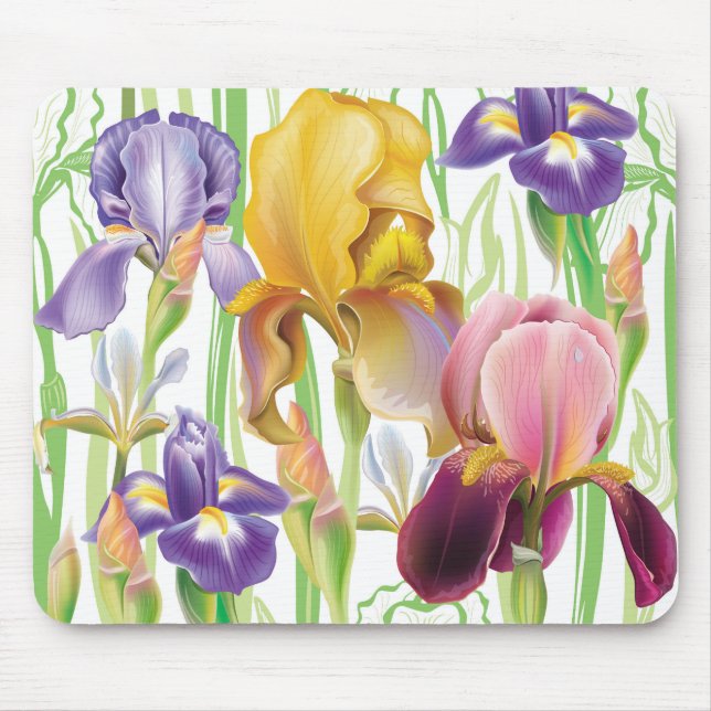 Iris Flowers Mouse Pad (Front)