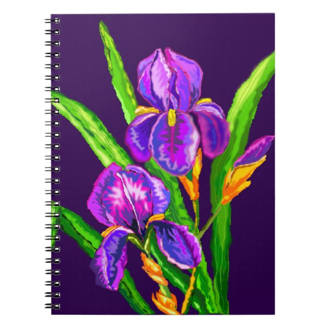 Iris Flowers Notebook (Front)