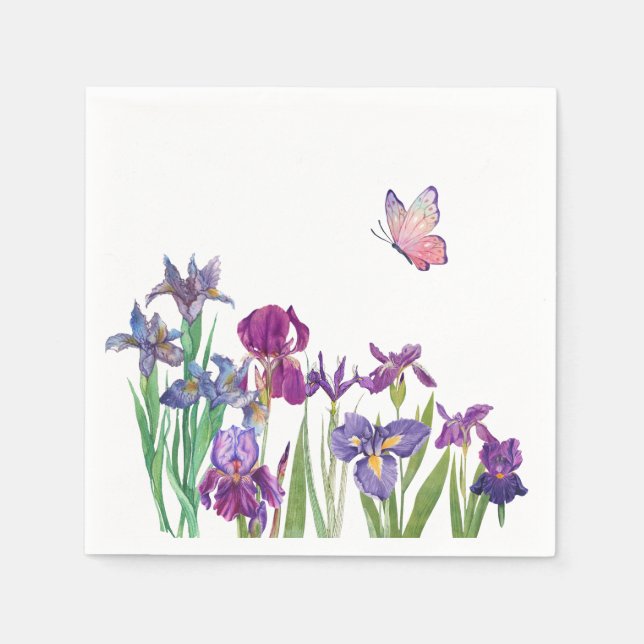 Iris flowers Party  Napkins (Front)