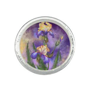 Iris Flowers Ring