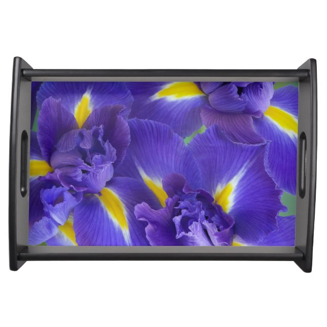 Iris flowers serving tray (Front)