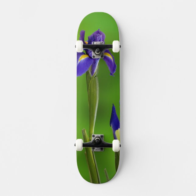Iris Flowers Skateboard Deck (Front)