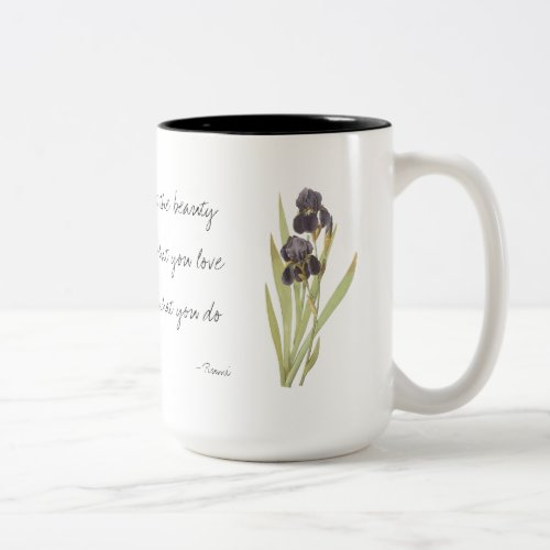 Iris Flowers Two_Tone Coffee Mug