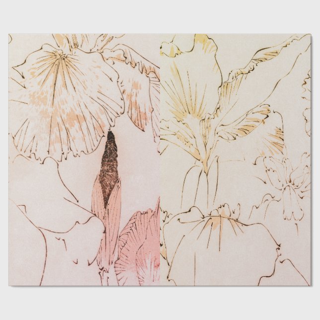 IRIS FLOWERS Wrapping Paper (Seam)