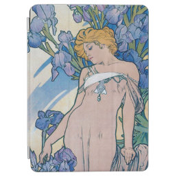 Iris (Four Flowers), Alphonse Mucha iPad Air Cover