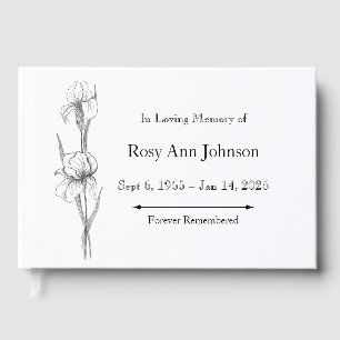 Iris Funeral Guest Book – In Loving Memory