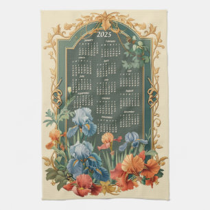 Iris Garden 2025 Gift Calendar Kitchen Towel